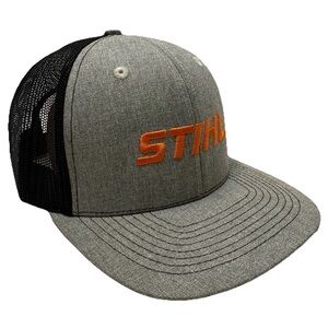 STIHL Flat Bill SnapBack Trucker Hat Mesh Workwear Gorpcore Chainsaw
